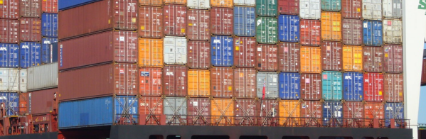 This image shows shipping containers stacked