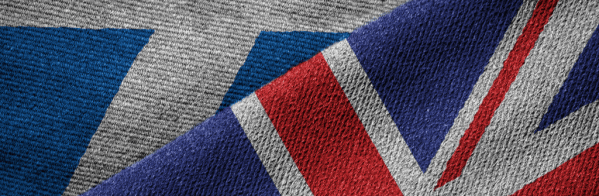 UK and Scottish Flags