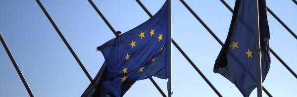 Row of European Union flags