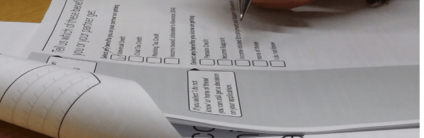 Image of a social security form